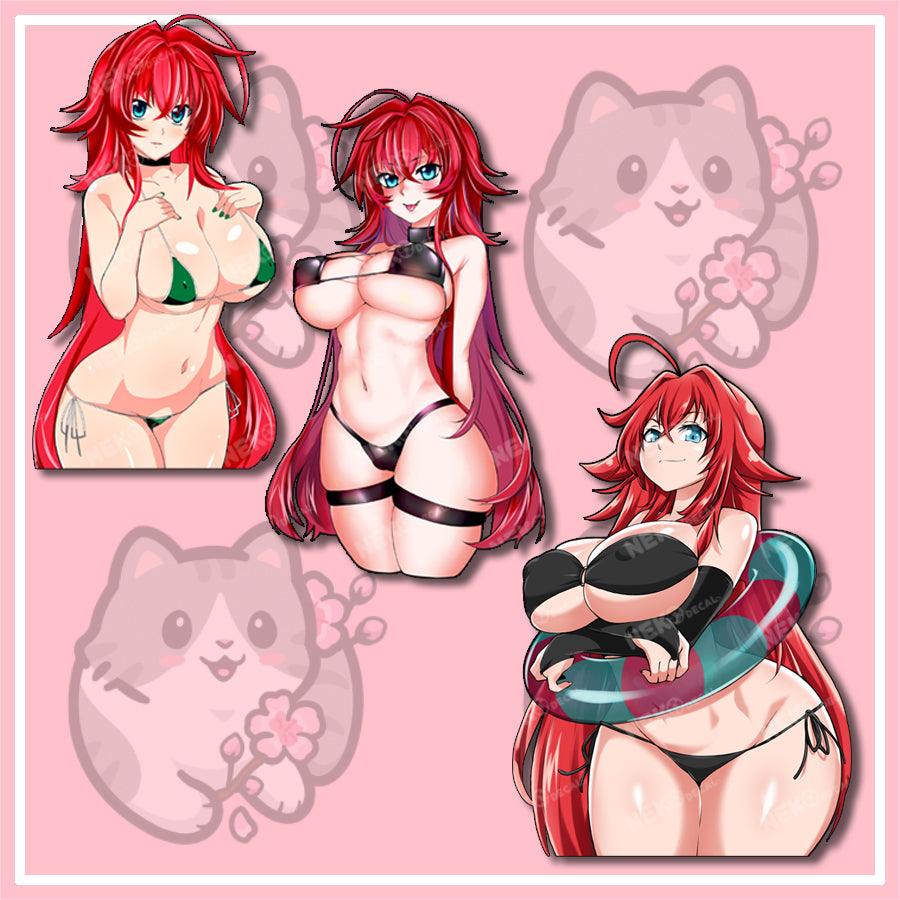 Sexy Rias Stickers - This image features cute anime car sticker decal which is perfect for laptops and water bottles - Nekodecal