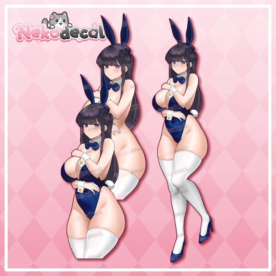 Shy Bunny Stickers - This image features cute anime car sticker decal which is perfect for laptops and water bottles - Nekodecal