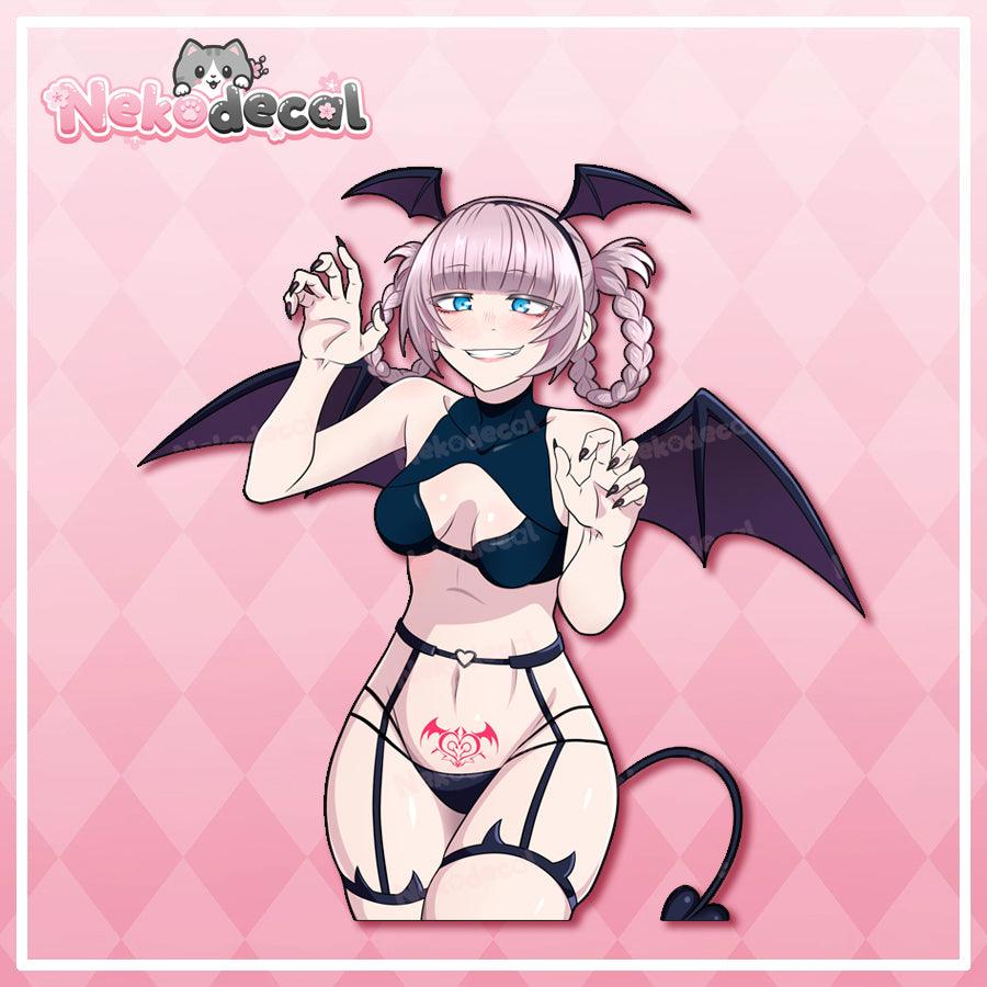 Succubus Nazuna Stickers - This image features cute anime car sticker decal which is perfect for laptops and water bottles - Nekodecal