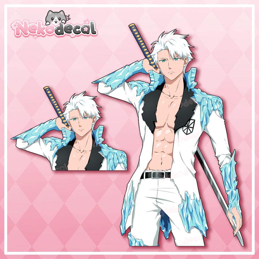 INDIGOS UG Adesivo Auto JDM Gintama - Toshiro Hijikata - Die Cut, Bianco, 63x149 Mm, Resistente UV E Autolavaggio