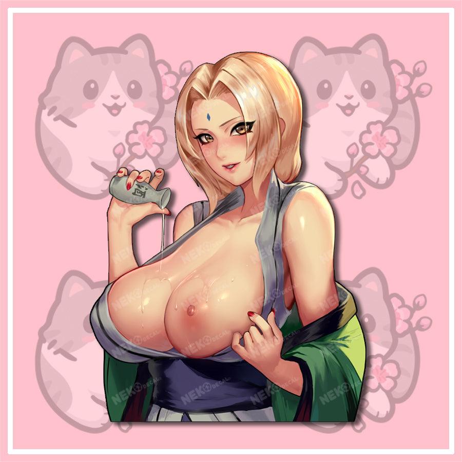 Tsunade Stickers - This image features cute anime car sticker decal which is perfect for laptops and water bottles - Nekodecal