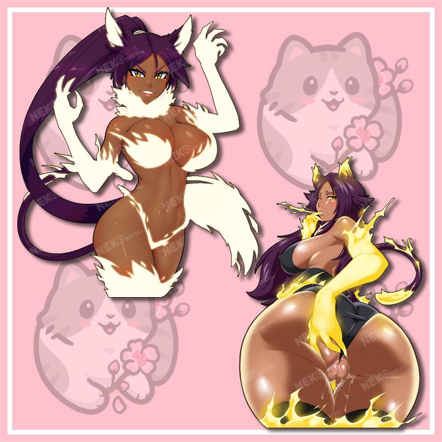 Yoruichi Thunder God Stickers - This image features cute anime car sticker decal which is perfect for laptops and water bottles - Nekodecal