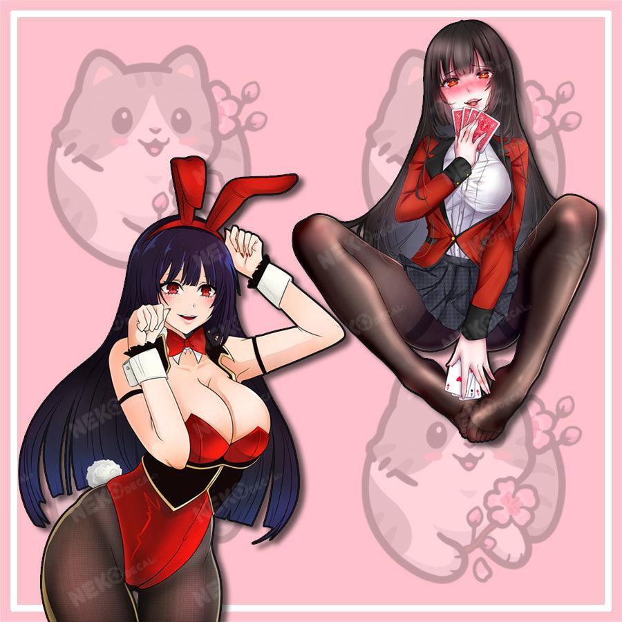 Yumeko Jabami Stickers - This image features cute anime car sticker decal which is perfect for laptops and water bottles - Nekodecal